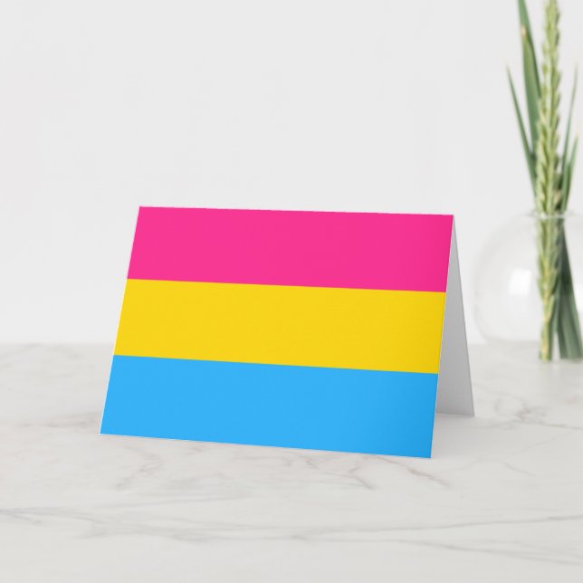 Pansexual Pride (Pan Flag) Card (Front)