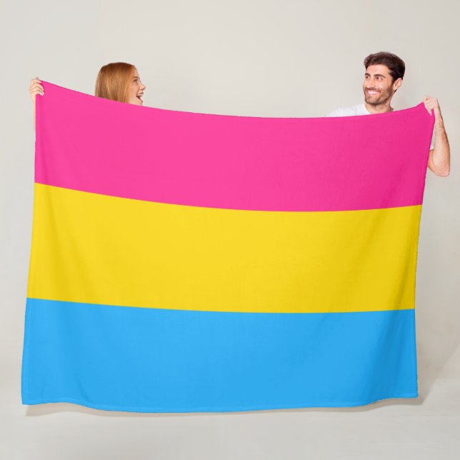 Pansexual Pride (Pan Flag) Fleece Blanket (In Situ)