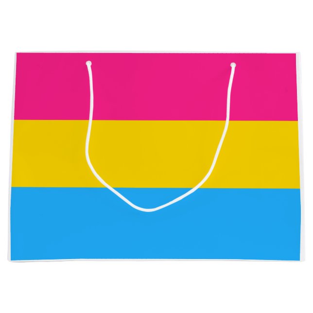 Pansexual Pride (Pan Flag) Large Gift Bag (Front)