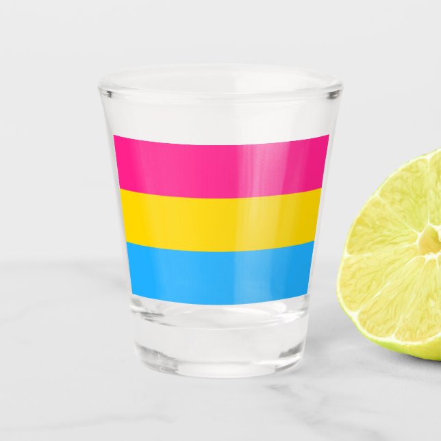 Pansexual Pride (Pan Flag) Shot Glass (Front)