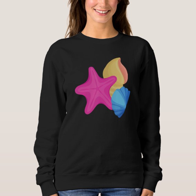 Pansexual Pride Seashells LGBTQ Pan Flag  LGBTQIA+ Sweatshirt (Front)