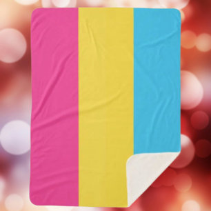 Pansexual Pride Sherpa Blanket