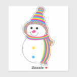 Pansexual Pride Snowman Snowperson Flag<br><div class="desc">Celebrate the cosy winter season with this adorable snowperson dressed in the Pansexual (Pan) Pride flag colours of pink magenta, yellow, and cyan blue. Regardless of how you celebrate — Christmas, Hanukkah, Kwaanza, winter solstice, or just the beauty of the snow — may this sweet smile remind you to embrace...</div>