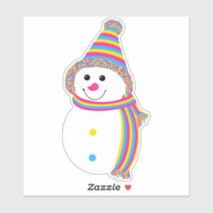 Pansexual Pride Snowman Snowperson Flag