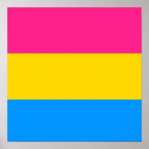 PANSEXUAL PRIDE STRIPES DESIGN POSTER