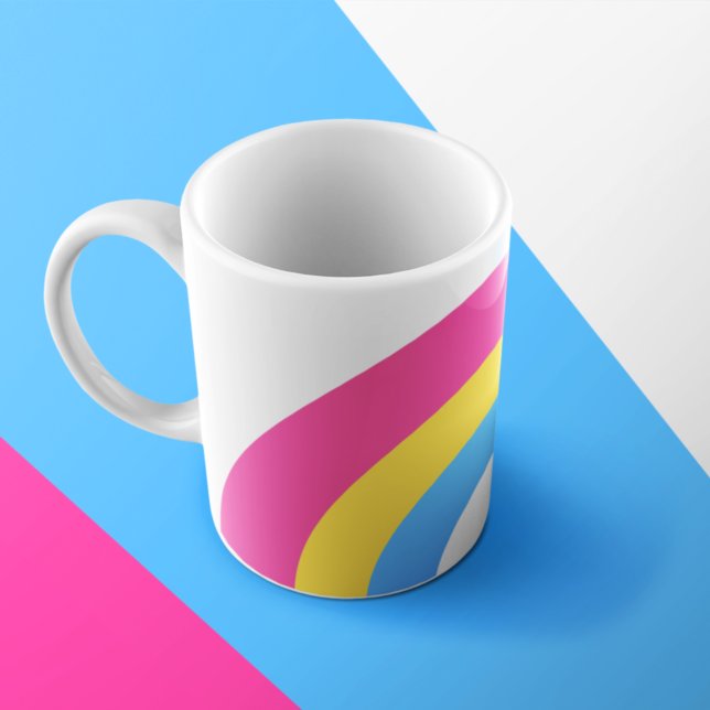 Pansexual Rainbow Pride Flag Cute Coffee Mug (Creator Uploaded)