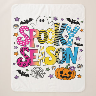 Pansexual Spooky Season Halloween Sherpa Blanket