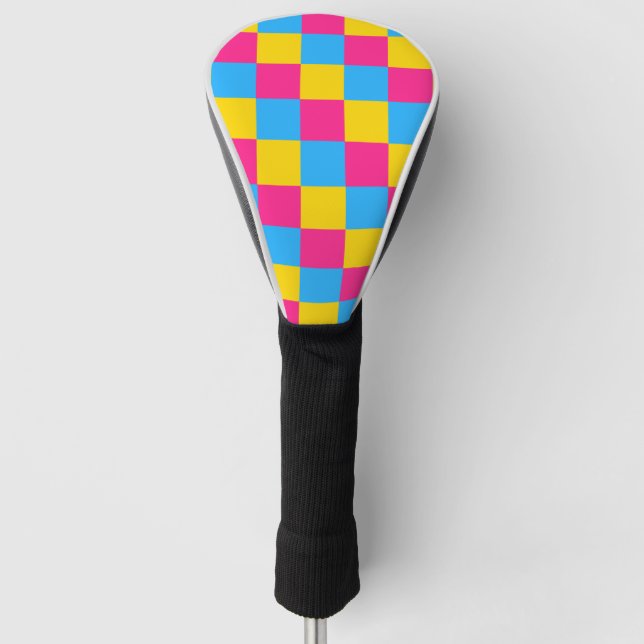 Pansexuality chackered pattern golf head cover (Front)
