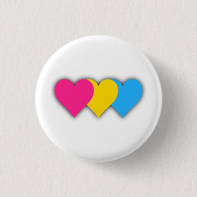 Pansexuality flag button (Front)