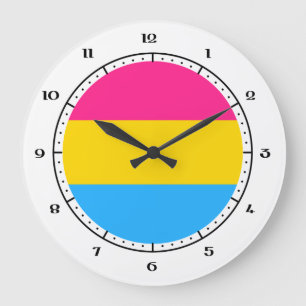 Pansexuality flag clocks