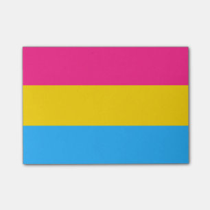 Pansexuality flag post-it notes