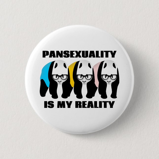 Pansexuality is my reality 6 cm round badge (Front)