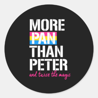 Pansexuality - More Pan Than Peter and twice the m Classic Round Sticker