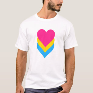 Pansexuality pride hearts T-Shirt