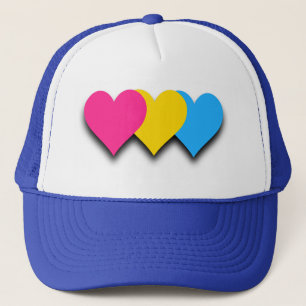 Pansexuality pride hearts Trucker Hat