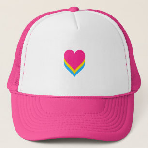 Pansexuality pride hearts trucker hat