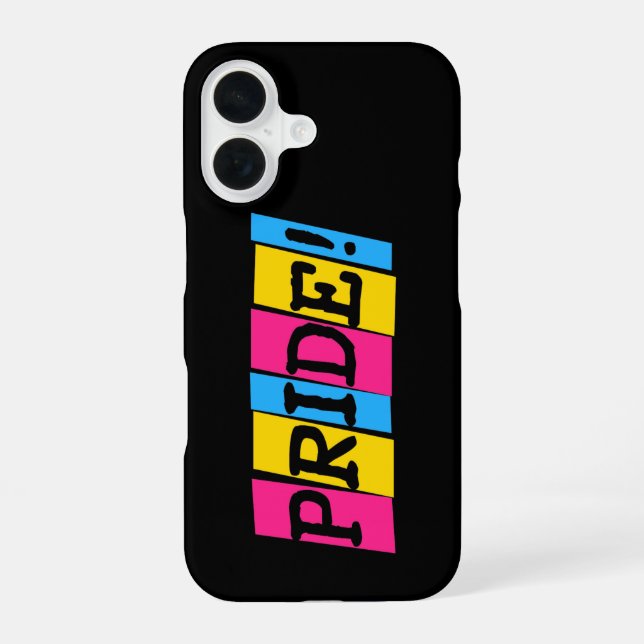 Pansexuality Pride text iPhone 16 Case (Back)