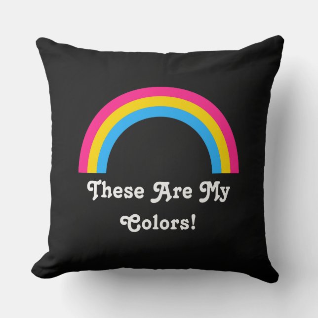 Pansexuality rainbow pride Throw Pillow (Front)