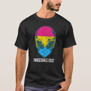 Pansexuals Exist Pan Alien Pride Rainbow Lgbtqia+ T-Shirt