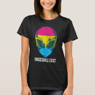 Pansexuals Exist Pan Alien Pride Rainbow Lgbtqia+  T-Shirt