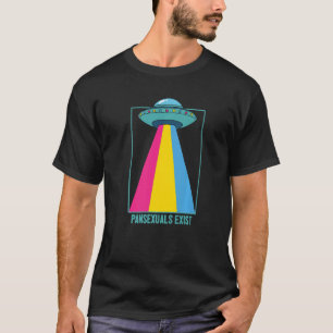 Pansexuals Exist Pan Pride Rainbow Lgbtqia+ Flag U T-Shirt