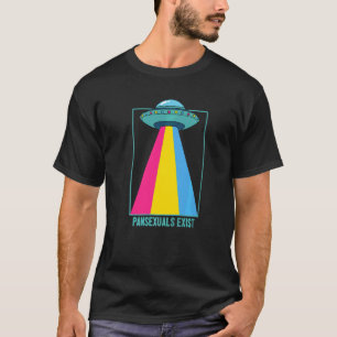 Pansexuals Exist Pan Pride Rainbow Lgbtqia+ Flag U T-Shirt