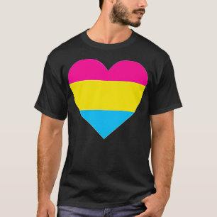 PansexuFlag LGB Love Heart Pocket Print  T-Shirt