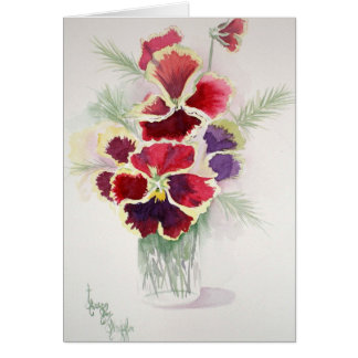 Pansies and Ewe in Jelly Jar