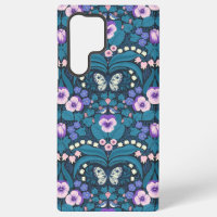 Pansies, birds and butterflies