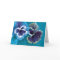 Pansies blue floral art everyday greetings card