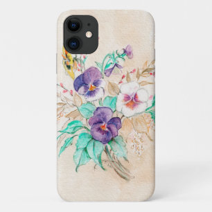 Pansies Bouquet iPhone / iPad case