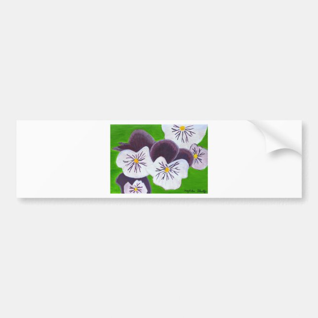 Pansies Bumper Sticker (Front)