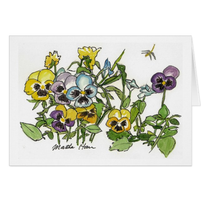 Pansies Cards (Front Horizontal)