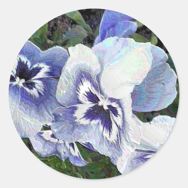 PANSIES CLASSIC ROUND STICKER (Front)