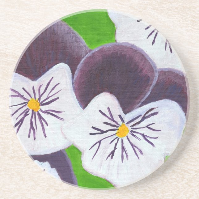 pansies coaster (Front)