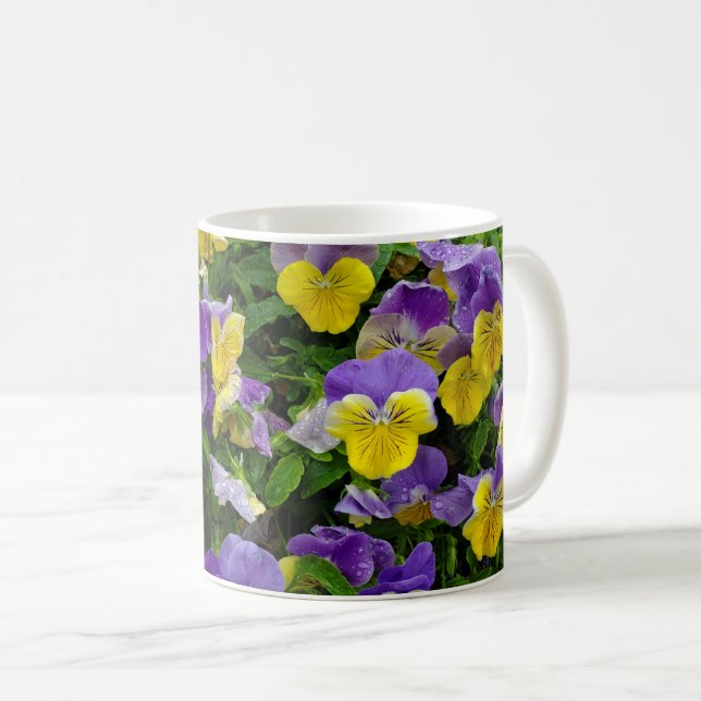 Pansies Coffee Mug (Front Right)