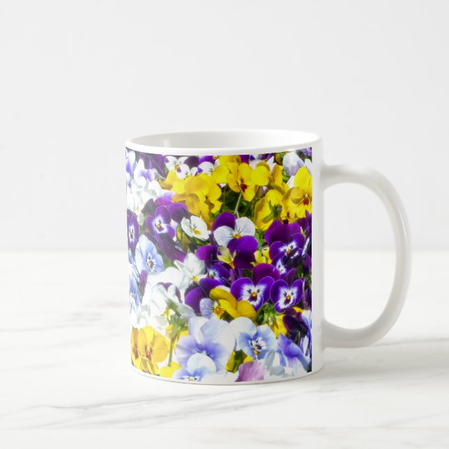 Pansies Coffee Mug (Right)