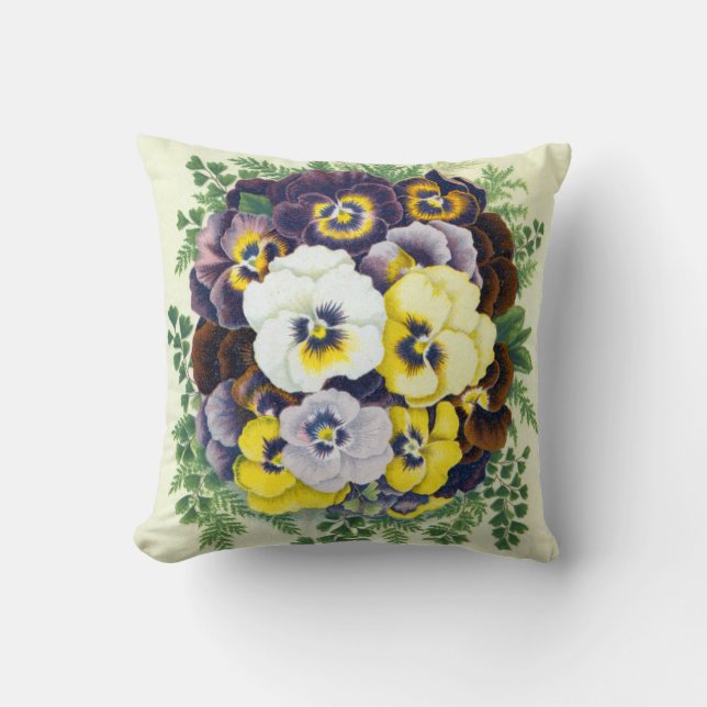 Pansies Cushion (Front)