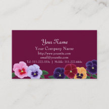 Pansies Floral Business Cards
