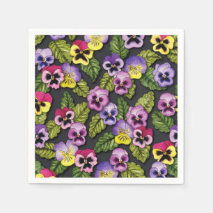 Pansies Floral Napkins