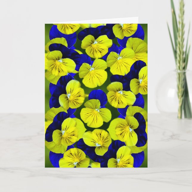 Pansies get well soon card (Front)