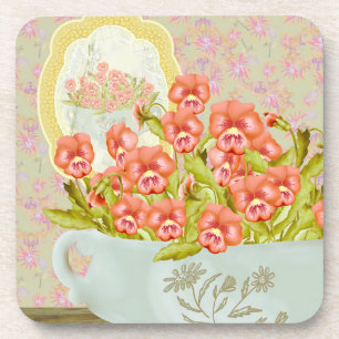 Pansies in a Bowl Coaster