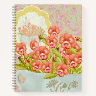 Pansies in a Bowl Notebook