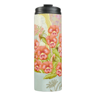 Pansies in a Bowl Thermal Tumbler