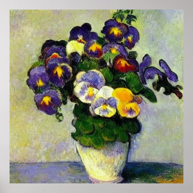 Pansies in vase poster (Front)