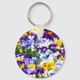 Pansies Key Ring