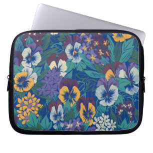 pansies laptop sleeve