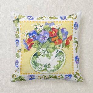 Pansies - nasturtiums 2013 cushion