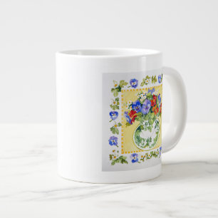 Pansies - nasturtiums 2013 large coffee mug