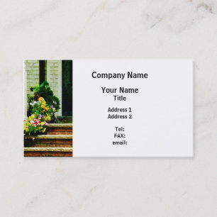Pansies on Steps Business Card